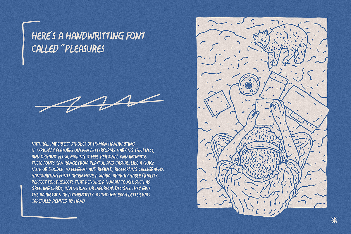 Pleasurize Handwritten Font, a Handwritten Font by Typeparties (Photo 2 of 6)