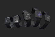 Clay Apple Watch Mockups Pack 01, a Wearable Device Mockup by Mockups by Carlos Viloria (Thumbnail 25 of 25)