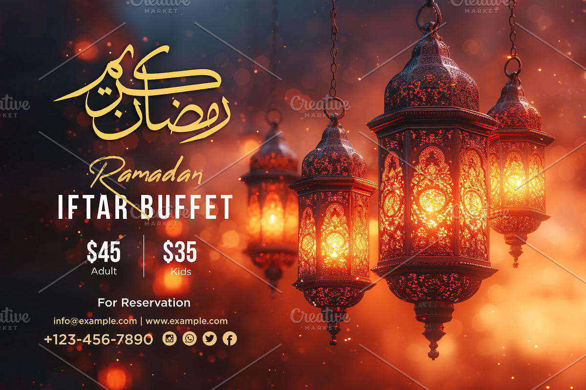 Ramadan Iftar Buffet Banner Design, a Social Media Template by shahsoft