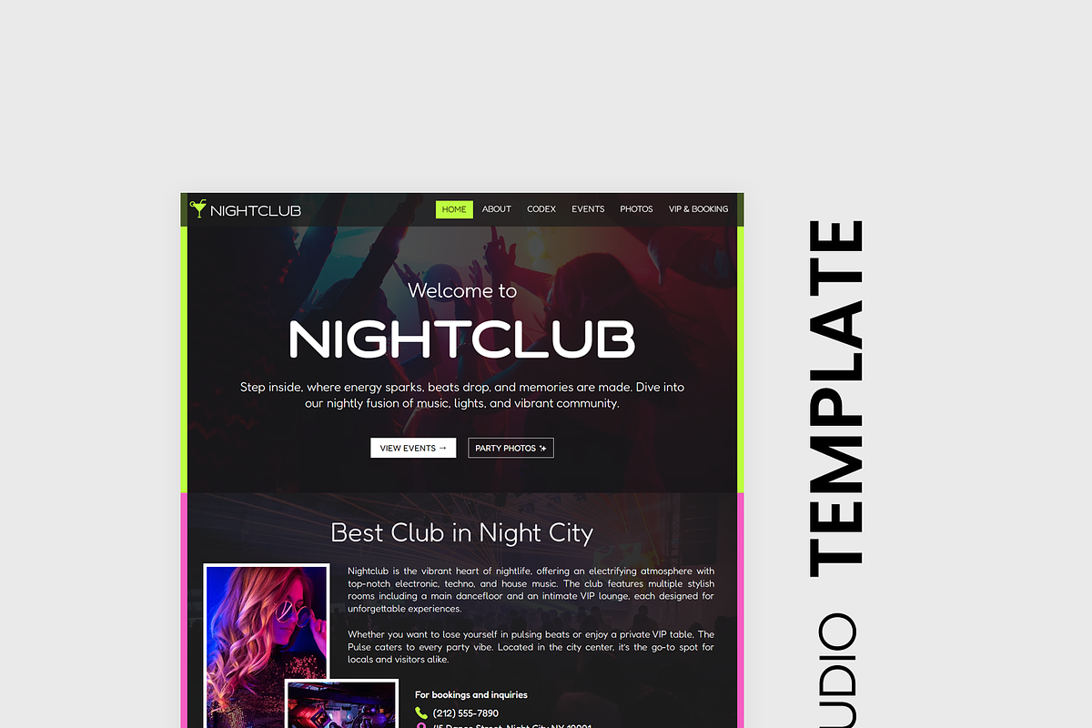 Nightclub Wix Studio Website preview 2