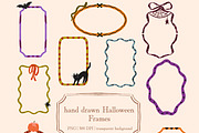 Hand Drawn Halloween Frames &Clipart, an Object Graphic by Katie Lisker (Thumbnail 2 of 4)