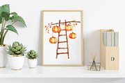Watercolor Halloween Farm Clipart, an Illustration by Canvas Craft (Thumbnail 5 of 7)