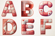 Valentine Patchwork Alphabet PNG, an Illustration by RobertsArt (Thumbnail 2 of 7)