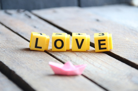 love text. Greeting card.