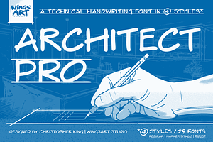 Architect Pro - Handwriting Font