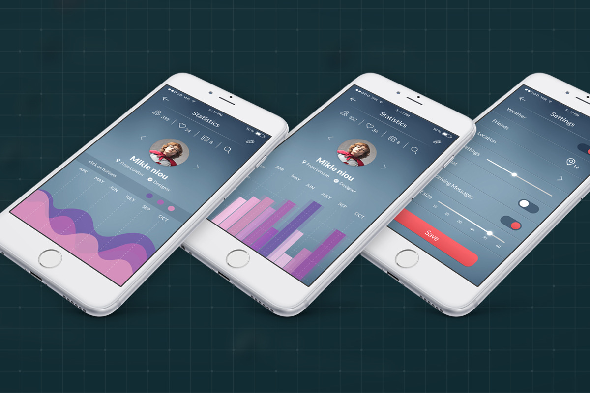Mobile and Tablet UX UI kit, an UI Kit Template by Alireza Farzad (Photo 7 of 15)