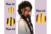 25 Hair Brushes For Photoshop, a Brush Add-On by Velo Graphic Studio (Thumbnail 3 of 10)