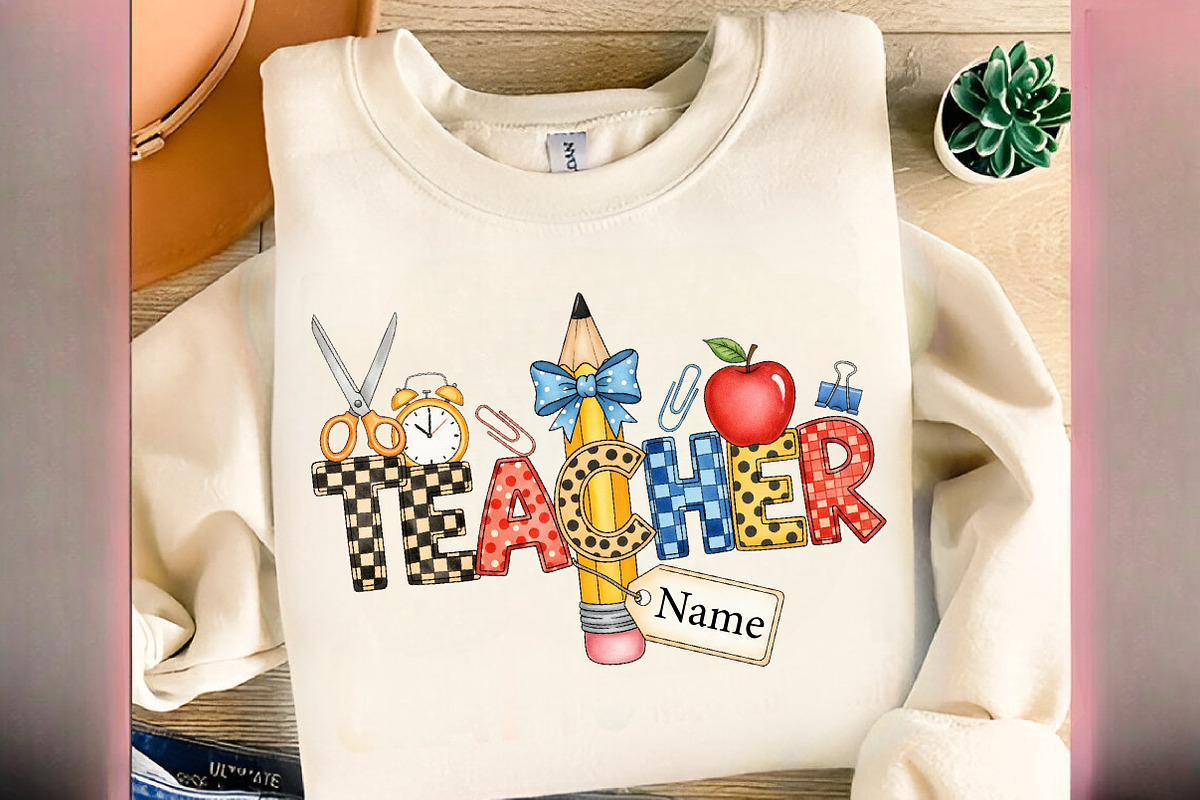 Back to School  Teacher name png, an Illustration by Designworld (Photo 2 of 3)