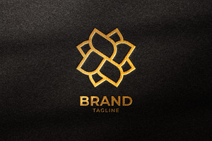 Elegant Golden Flower Logo