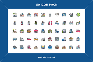 City icons, an Outline Icon by Wencory