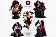 Gothic Girls with Raven Roses PNG, a Person Illustration by ThatsDesignArt (Thumbnail 10 of 10)