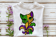 Whimsical Mardi Gras Cat Clipart, an Illustration by Sublimation Artist (Thumbnail 5 of 6)
