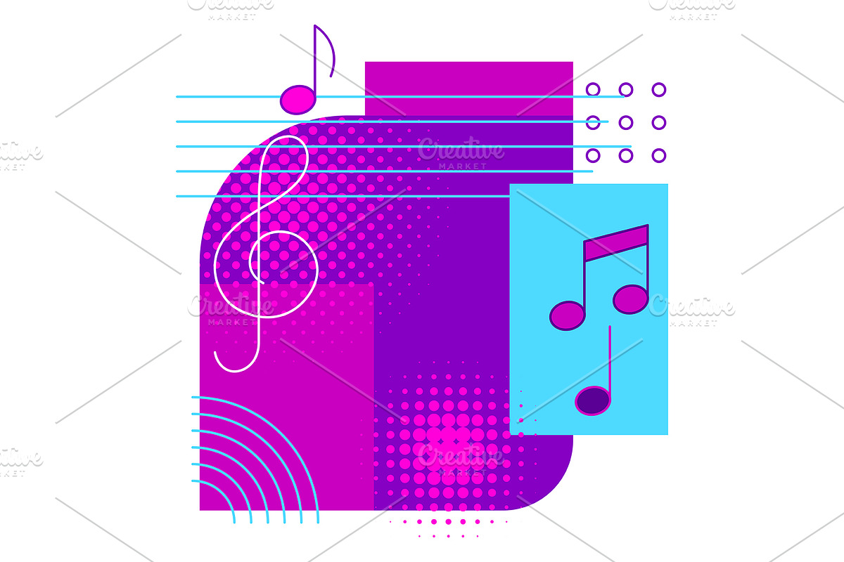 Background with musical notes., a Decorative Illustration by incomible