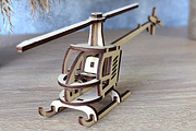 Helicopter - Laser Cut File, an Object Graphic by VectorPainter (Thumbnail 3 of 13)