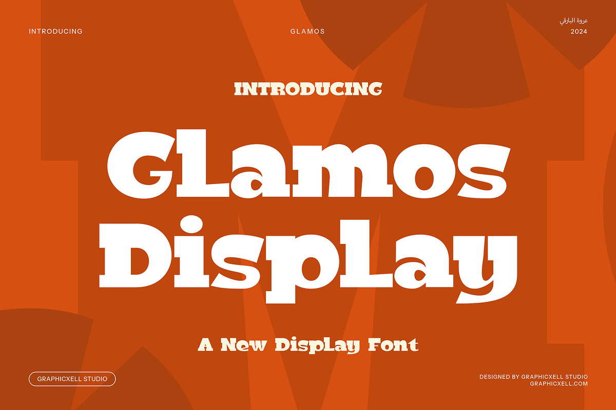Glamos Display Font, a Slab Serif Font by Graphicxell (Photo 1 of 9)