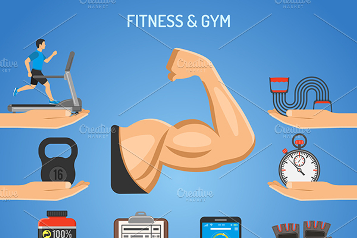Gym and Fitness Themes, an Outline Icon by TAlex (Photo 3 of 6)