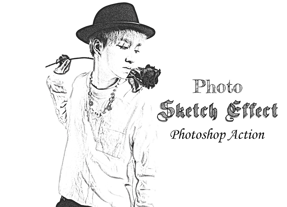 19 in 1 Sketch PS Action  Bundle, an Action Add-On by Studio Retouch (Photo 8 of 26)