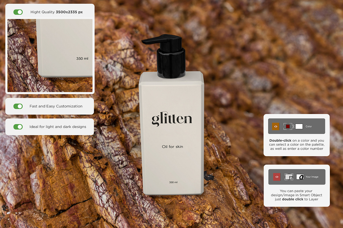 Tropical Cosmetic Bottle Mockups, a Product Mockup by Olg Store (Photo 3 of 9)
