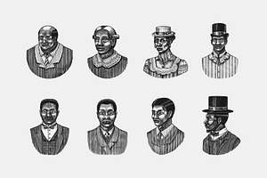 Elegant man. Fashion people drawing