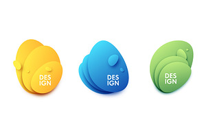 Set of modern abstract vector
