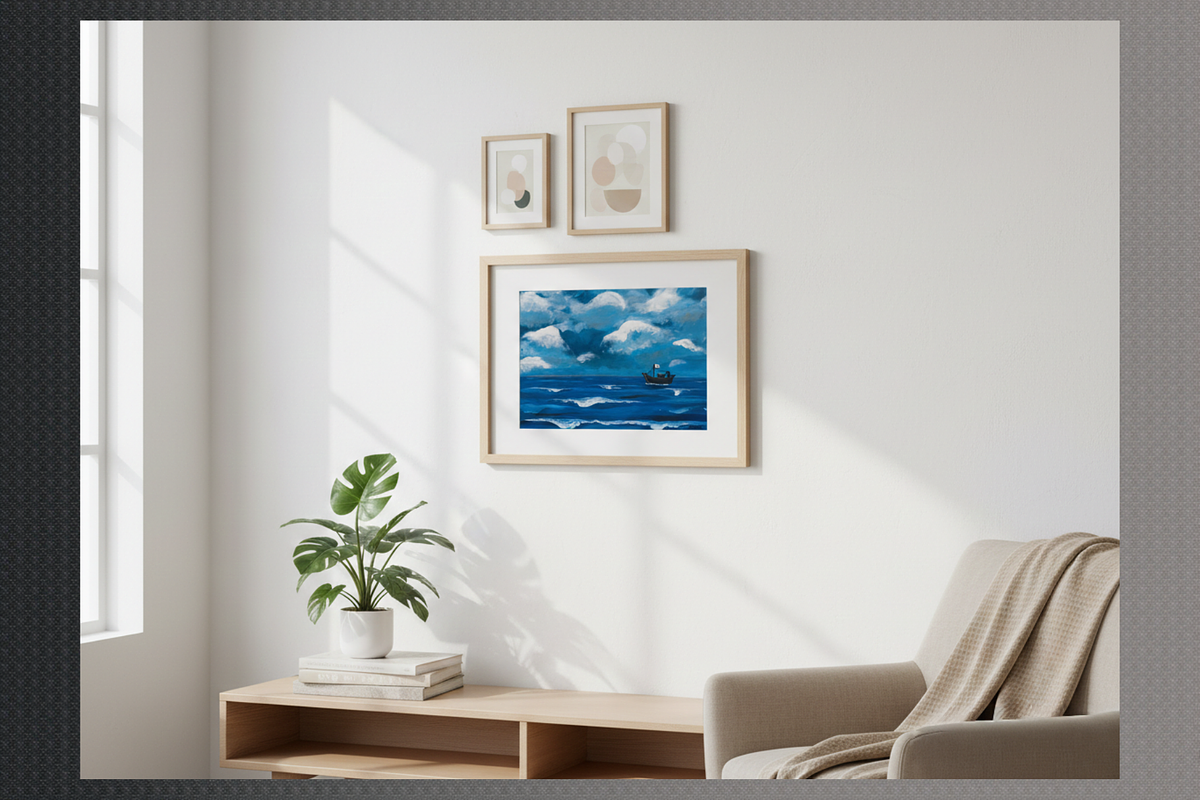 Atmospheric Seascape Acrylic, a Decorative Illustration by AMMi (Photo 3 of 4)