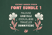 Hand Drawn Font Bundle 1, a Sans Serif Font by Victory Garden Studio (Thumbnail 1 of 6)