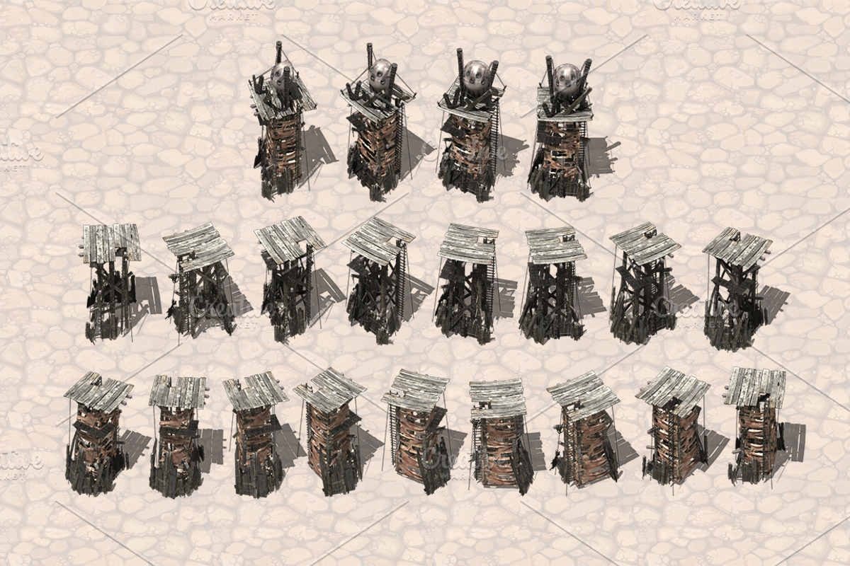 Isometric Ancient City Pack, an Object Graphic by Beatheart Creative Studio (Photo 21 of 77)
