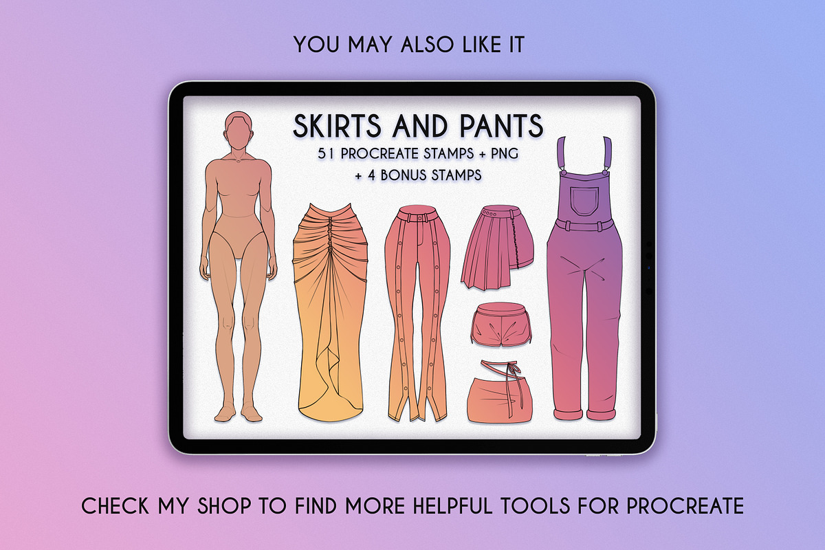 Procreate Tops and Blouses Stamps, a Brush Add-On by SmuffizStudio (Photo 3 of 3)