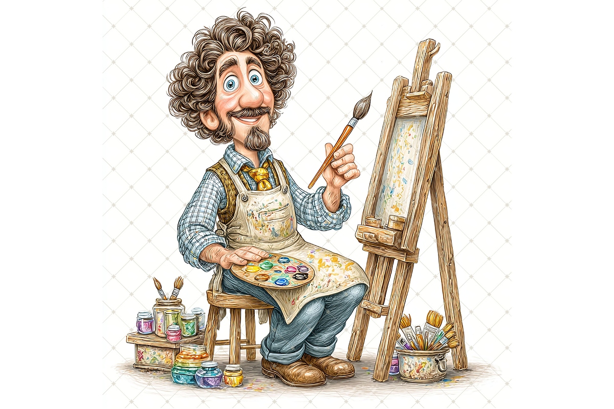 Male Artist Clipart JPG, a Person Illustration by Memories By Lea (Photo 7 of 20)