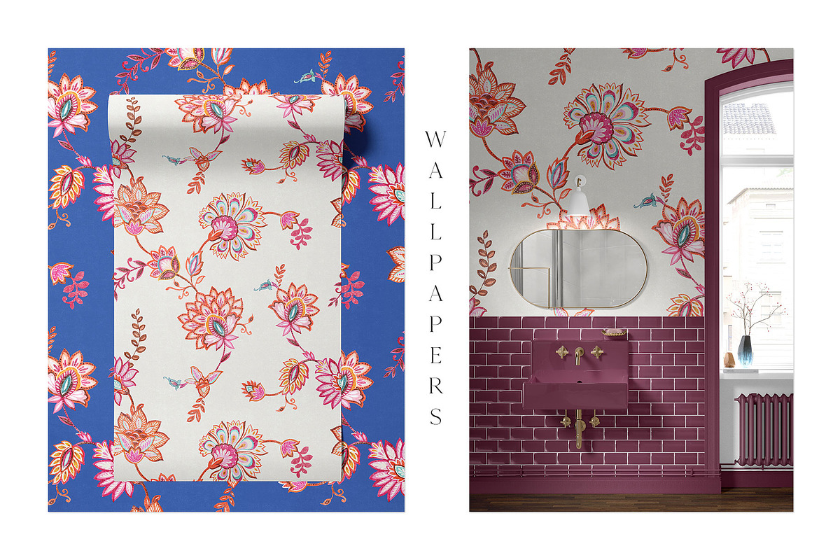 Bohemian Chintz, HandMade Watercolor, a Pattern Graphic by TSTUDIO (Photo 10 of 11)