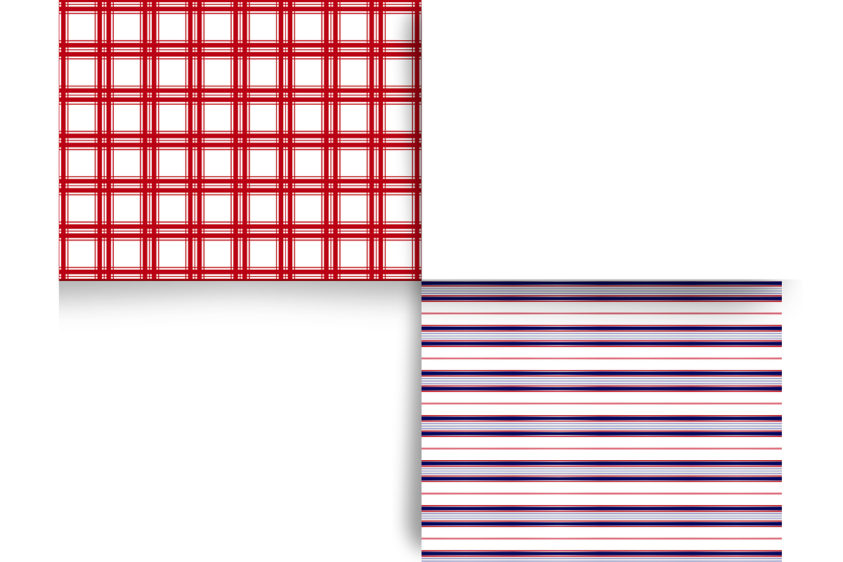 Farmhouse Red White & Blue Patterns, a Pattern Graphic by Earley Bird Design Studio (Photo 5 of 7)
