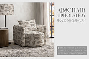 Armchair Upholstery Mockup, a Household Mockup by mock-ups (Thumbnail 1 of 13)