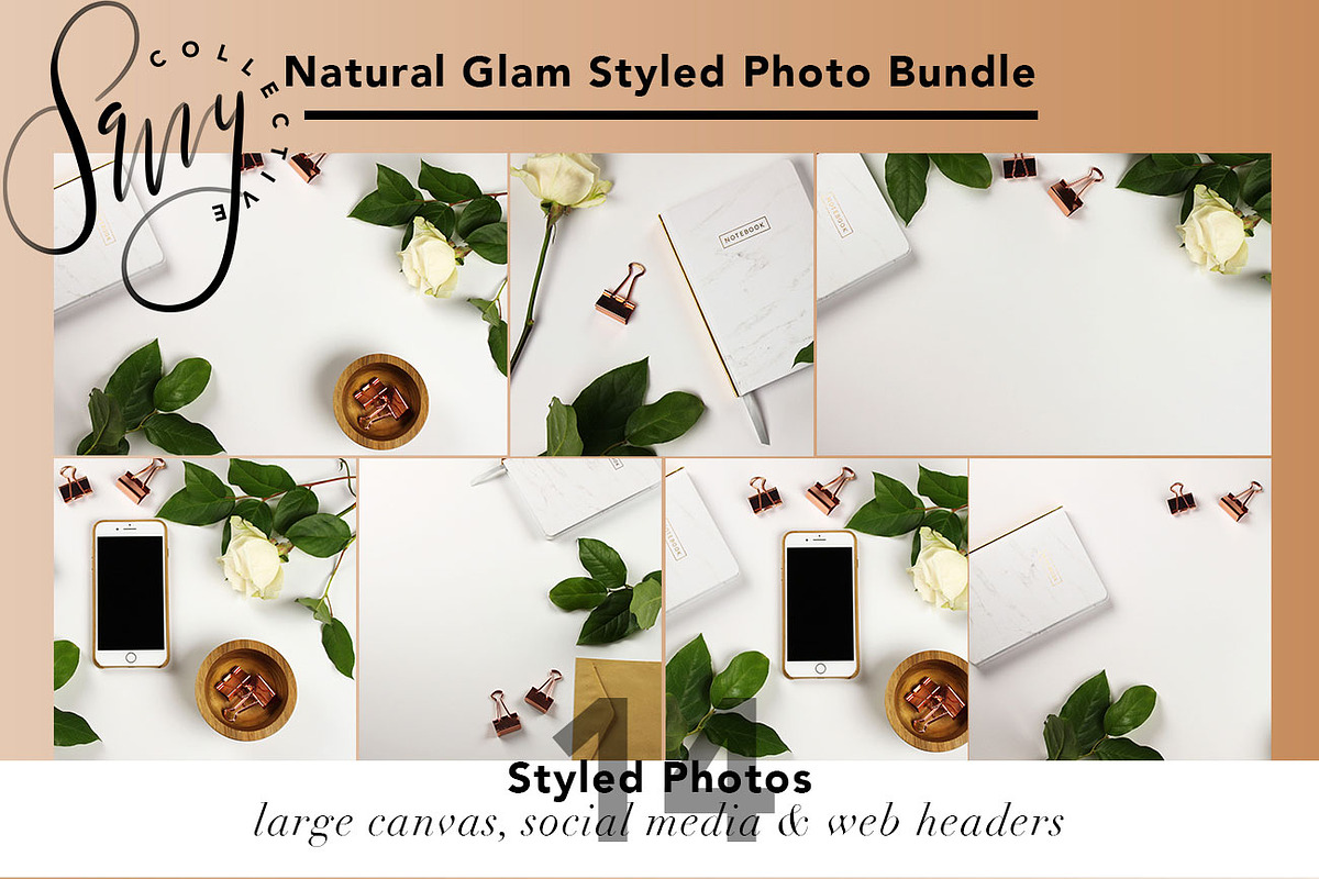 Natural Glam Styled Photo Bundle, a Social Media Template by Savvy Collective Creative (Photo 1 of 3)