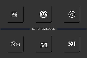 SM, MS, Abstract Logos