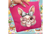 Leopard Easter Bubblegum Bunny Png, an Illustration by Designking (Thumbnail 6 of 6)