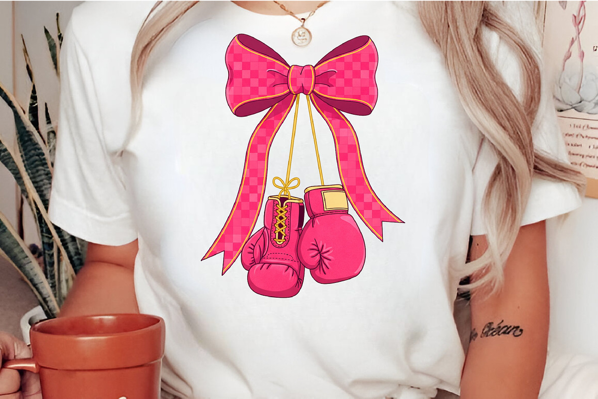 Coquette Boxing Gloves Pink Png, an Illustration by Craft Nest (Photo 2 of 6)
