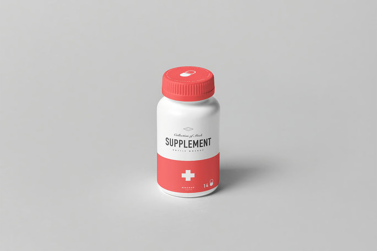 Supplement Jar & Box Mock-up, a Product Mockup by zippypixelstudio (Photo 4 of 12)