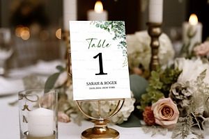 5x7 Table Number Mockup Wedding Sign