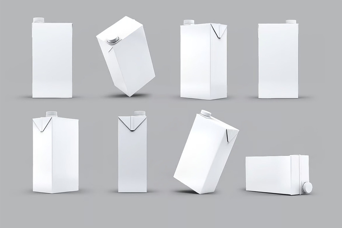 Milk or Juice Carton Mockup, an Advertising Mockup by Hubzway (Photo 7 of 7)