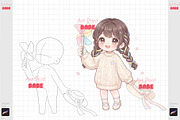 Procreate Chibi Stamp Cartoon Kawaii, a Brush Add-On by ArtPrintBabe (Thumbnail 5 of 7)