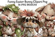 Funny Easter Bunny Clipart Png, an Illustration by Daily.Designs (Thumbnail 1 of 8)