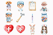 Nurse Animals Clipart, an Illustration by Design Market (Thumbnail 2 of 4)