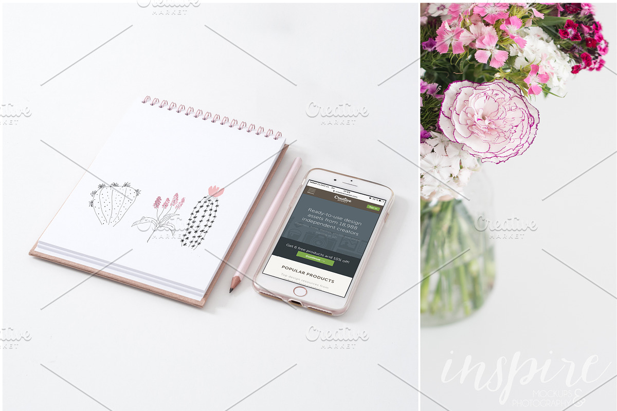 Spring Mockups & Styled Stock Bundle, a Cups & Container Mockup by Inspire Mockups (Photo 3 of 8)