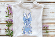 Blue Floral Chinoiserie Bunny Easter, an Illustration by CraftArtStudio (Thumbnail 3 of 4)