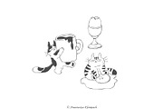 Meowlicious Breakfast, a Food Illustration by Anastasiya Klempach (Thumbnail 3 of 6)