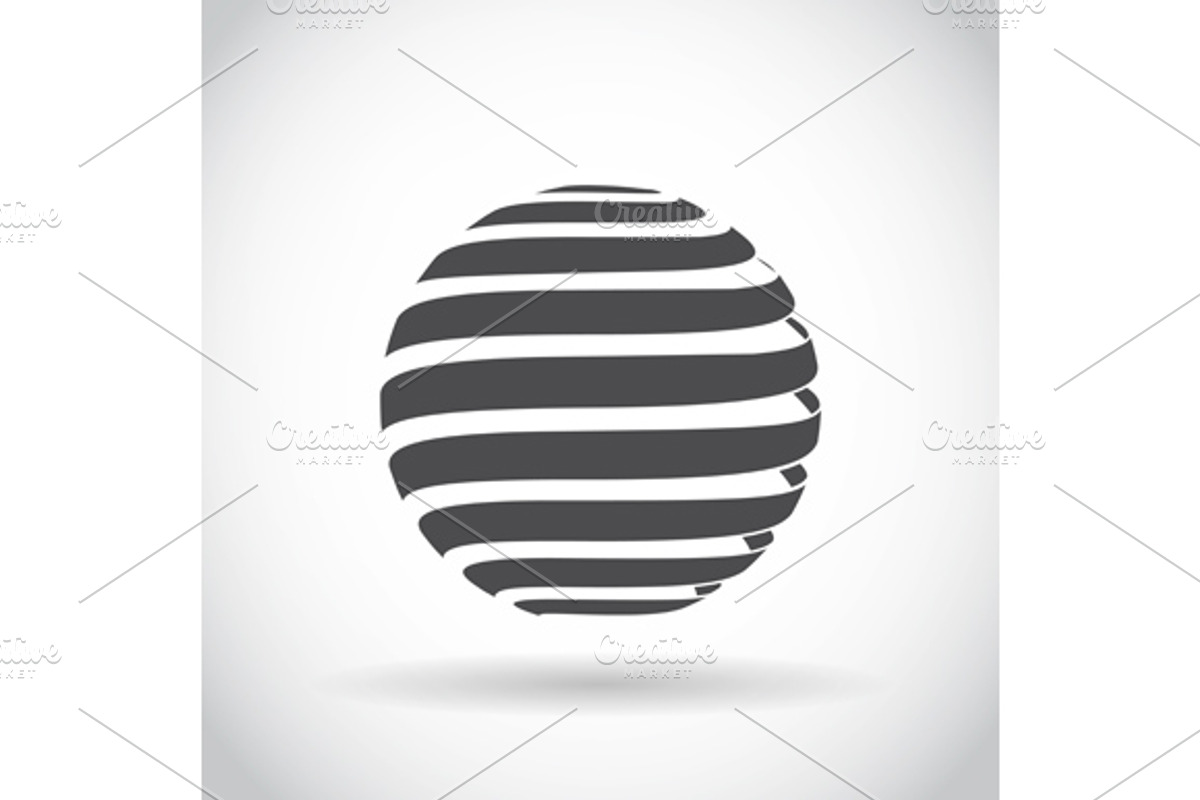 Set Abstract Swirl Sphere Globe preview 4