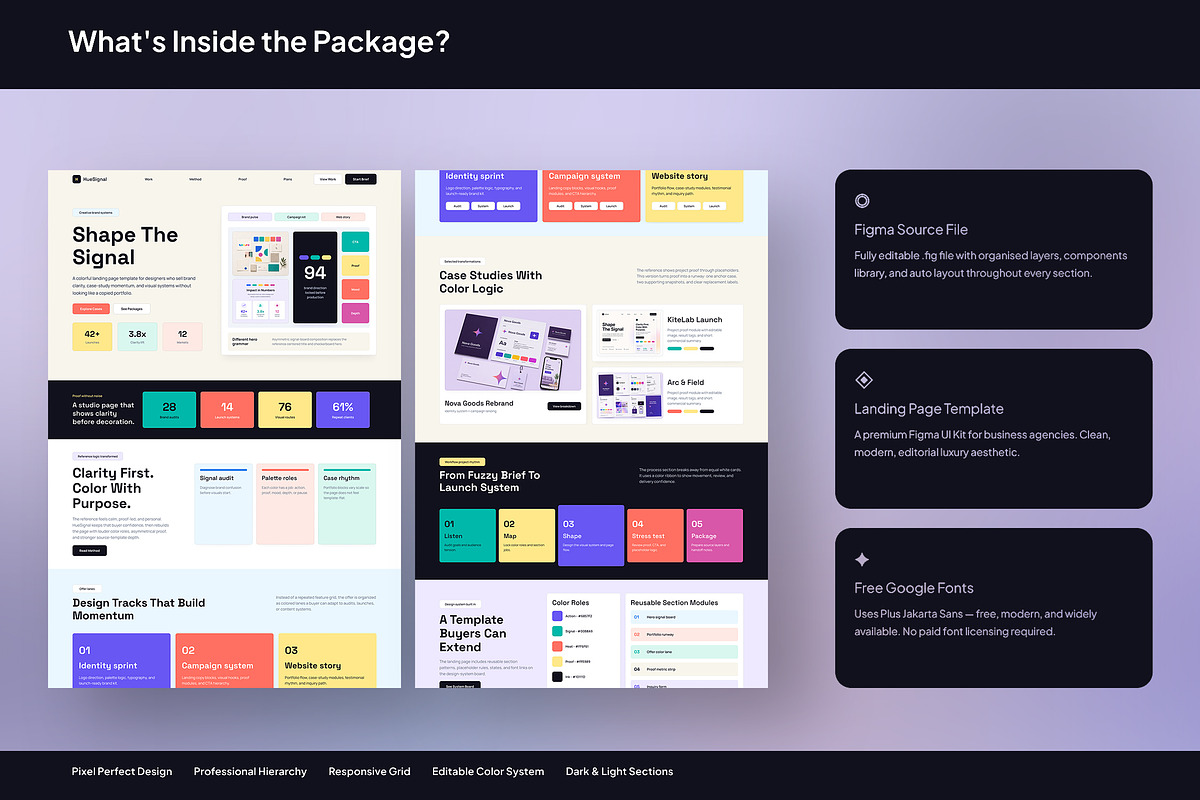 Color Strategy Landing Page, an UI Kit Template by Pitchlook.Studio (Photo 3 of 3)