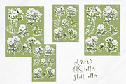 Cherokee rose clipart pattern set, a Decorative Illustration by Yelloo Fish (Thumbnail 19 of 21)