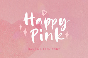 Happy Pink - Handwritten Font