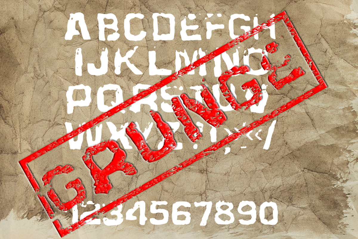 Grunge Display Formal Font